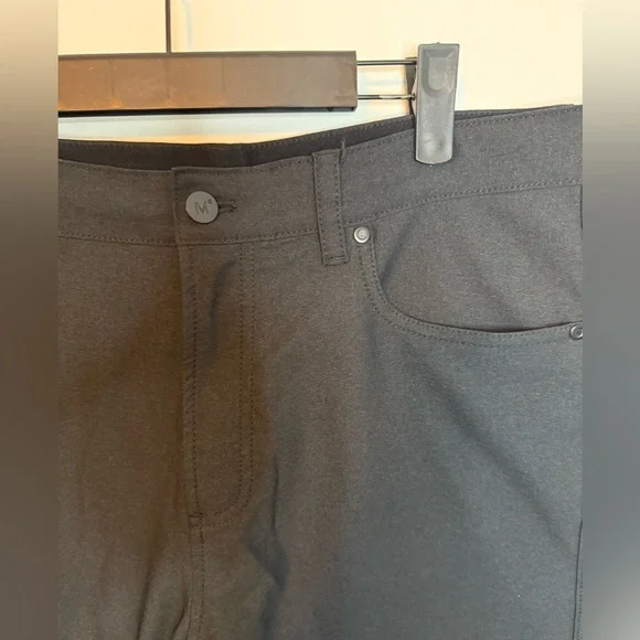 Ministry of Supply Charcoal Gray Straight Leg Athleisure Pants